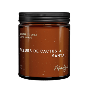 Bougie Fleurs de cactus + Santal